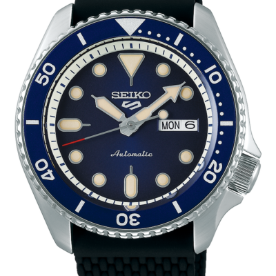 Seiko 5 Sports SKX Automatic Blue Dial Blue Silicone Strap Watch for Men - SRPD71K2
